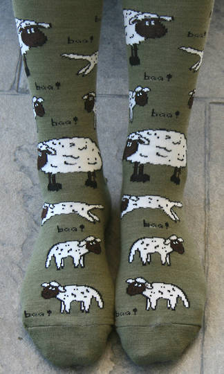 Farm Animal Merino Socks - cows & sheep